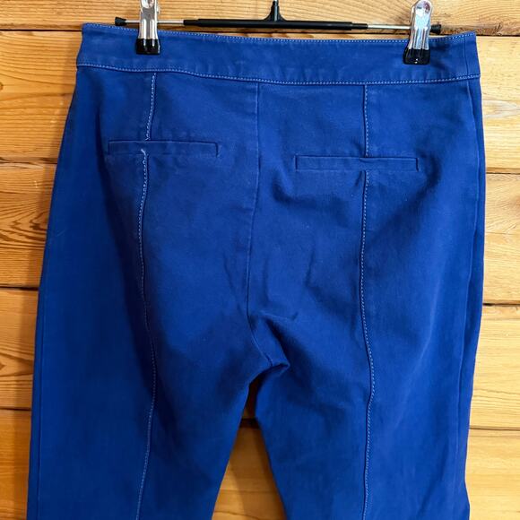 Derek Lam 10 Crosby High Waist Cobalt Pant white stitching Size 4 - Picture 5 of 8